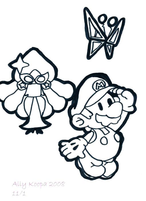 510x702 Super Paper Mario Coloring Pages Post By On 4 At Super Paper Mario