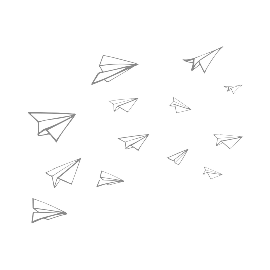 1080x1080 Paper Planes Stickaroo