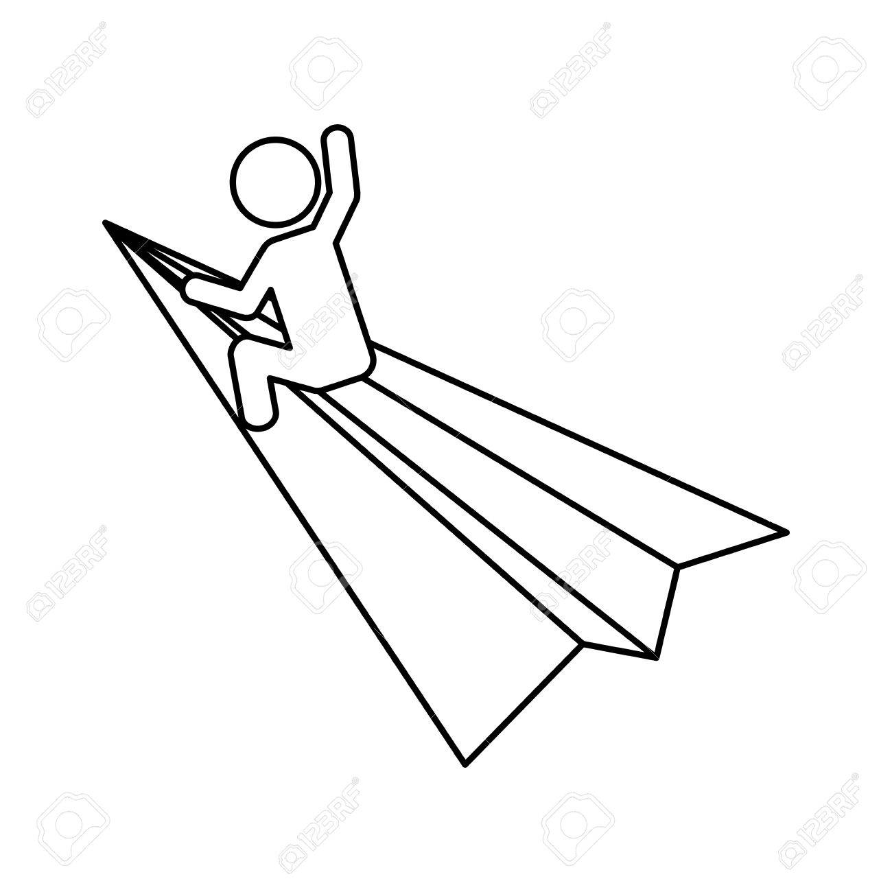 1300x1300 Start Up Concept Represented By Paper Plane And Pictogram Icon