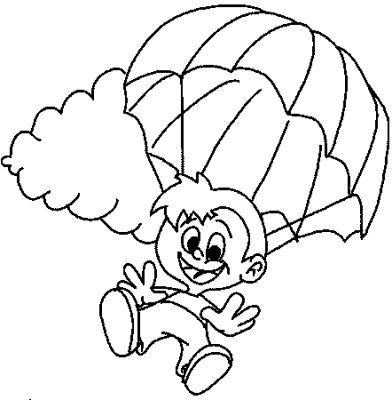 392x400 Parachute Coloring ~ Child Coloring