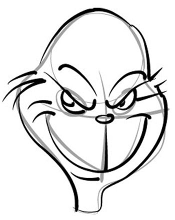 350x440 Step 2 Drawing The Dr. Seuss's Grinch With Easy Steps Lesson