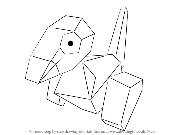 800x566 Learn How To Draw Porygon From Pokemon (Pokemon) Step By Step