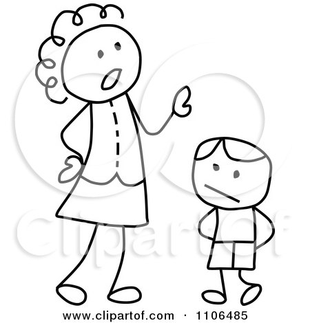 450x470 Clipart Stick Drawing Of A Happy Black Mother And Daughter Holding