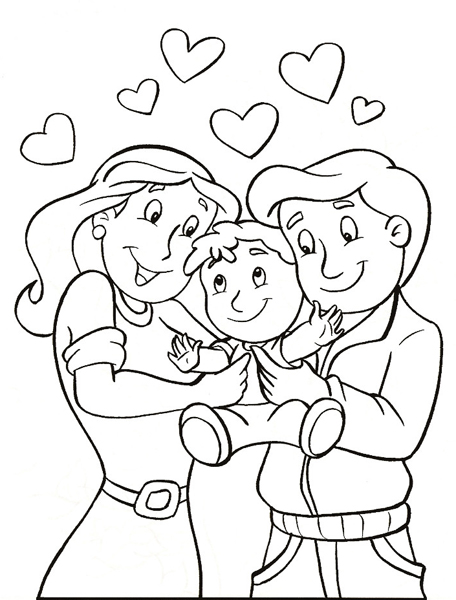 456x600 Parents Day Coloring Pages Parents Day Parents