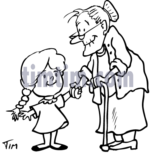 499x492 Free Drawing Of Grandma From The Category Parents Amp Kids