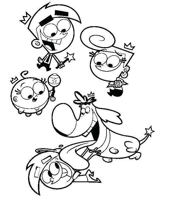 586x687 Parents Coloring Pages Terrific Fairly Odd Parents Coloring Pages