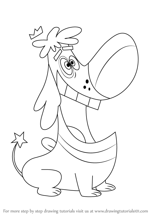 598x844 Step By Step How To Draw Sparky From The Fairly Oddparents