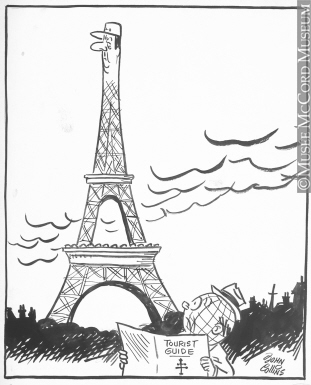 311x385 M965.199.6327 New Paris Skyline. Drawing, Cartoon John