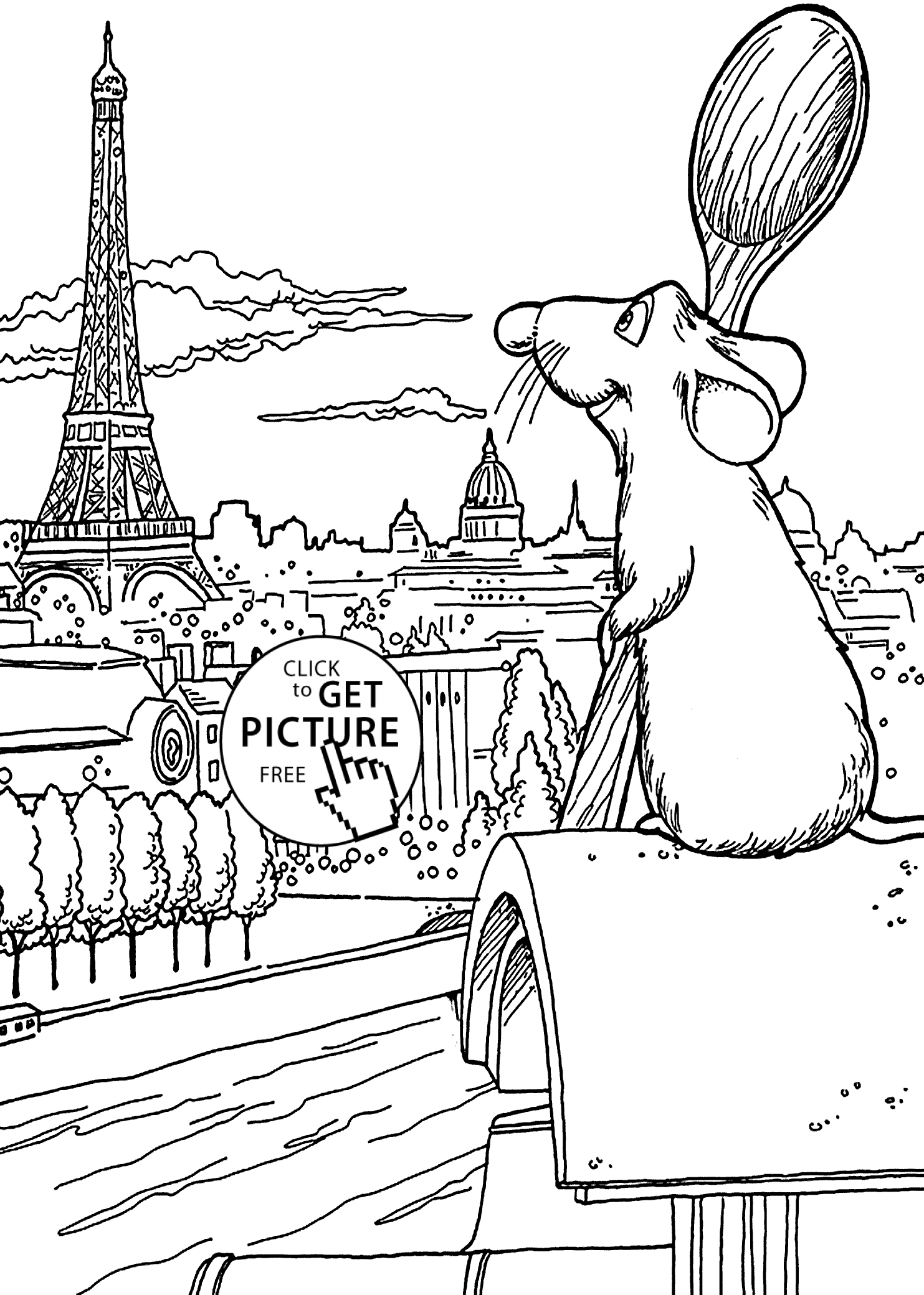 1483x2079 And Paris Coloring Pages For Kids, Printable Free