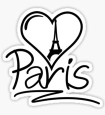 210x230 I Heart Paris Drawing Stickers Redbubble