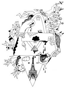 250x313 Line Art Illustration