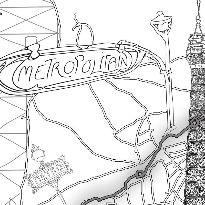 800x800 Paris Art Print