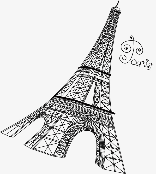 650x726 Eiffel Tower, Line Draft, Line Material, Paris Png Image For Free