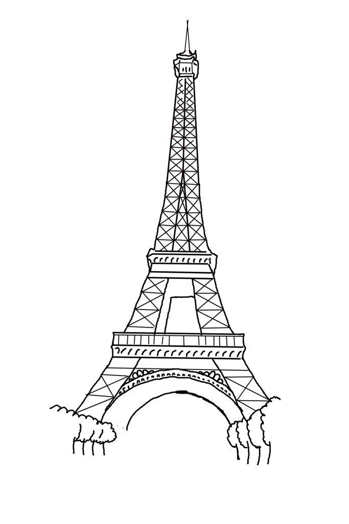 683x1024 Eiffel Tower Coloring Page Free Download Pages For Kids Printable