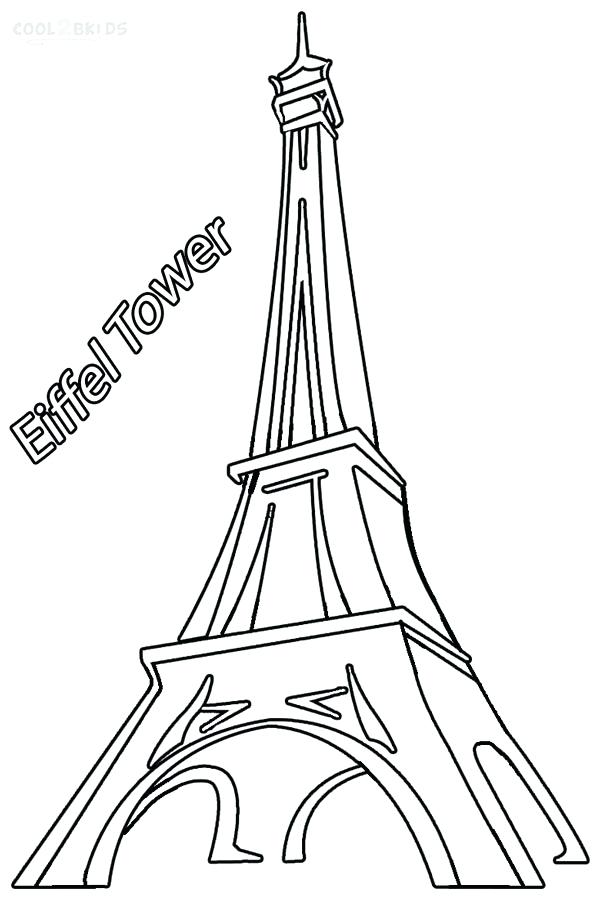 600x900 France Eiffel Tower Coloring Page Printable Pages For Kids Picture