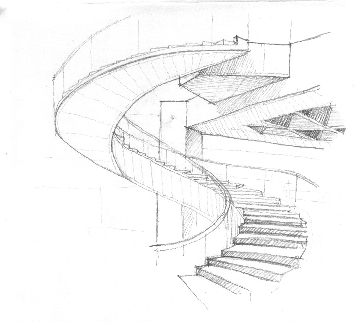 1200x1077 Architecture Sketches On Behance