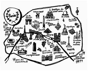300x241 Paris Map.jpg Decoration Ideas Prints, Screens