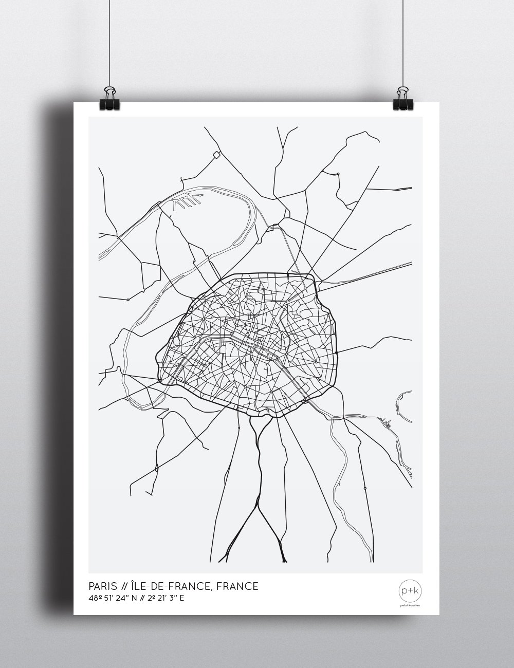 1000x1300 Peta kaarten Paris