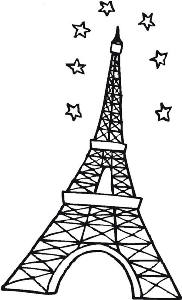 600x987 Coloring Pages Eiffel Tower Paris Paris Skyline Coloring Page