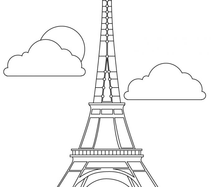 678x600 Eiffel Tower Coloring Sheet Kids Coloring
