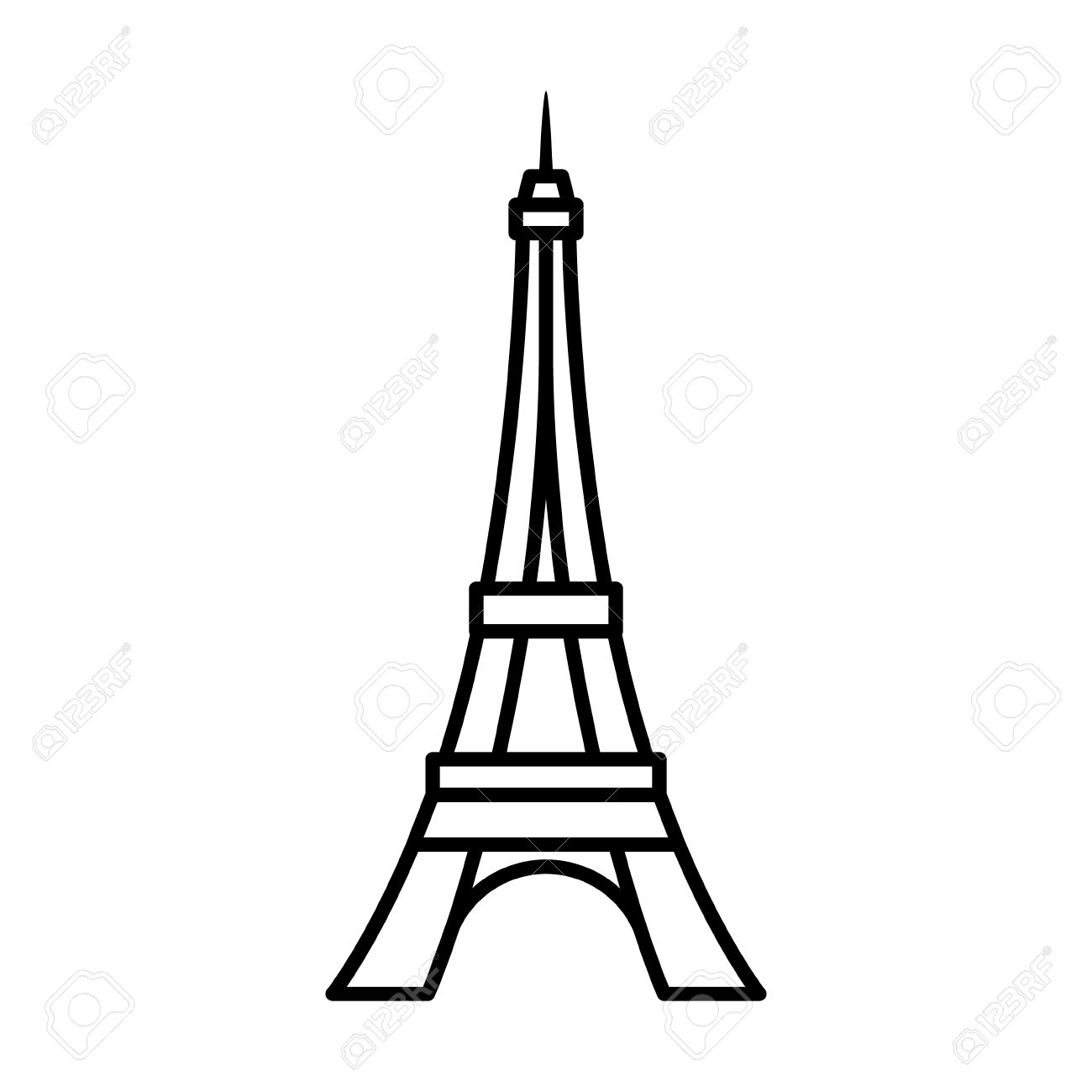 1300x1300 Eiffel Tower Tour Eiffel In Paris Line Art Icon For Apps