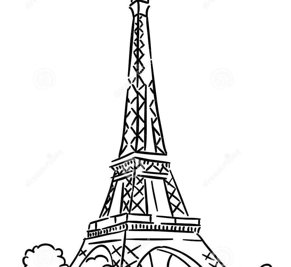 983x900 Download Coloring Pages Eiffel Tower For Preschool Kids Printable