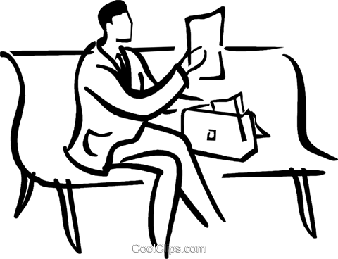 480x368 Man Sitting On A Park Bench Royalty Free Vector Clip Art