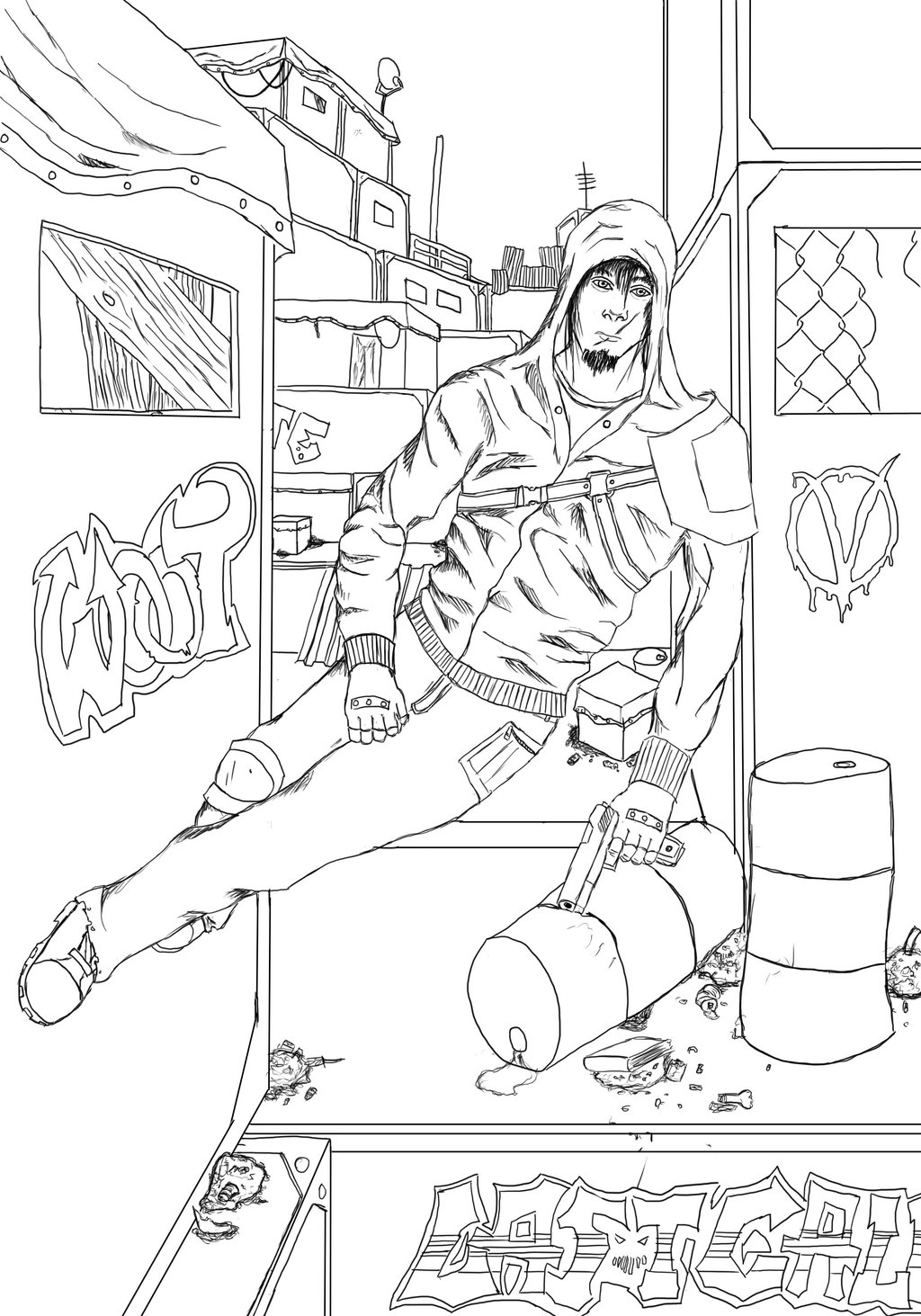 1024x1463 Parkour In The Container City [Tablet] By Argwelius