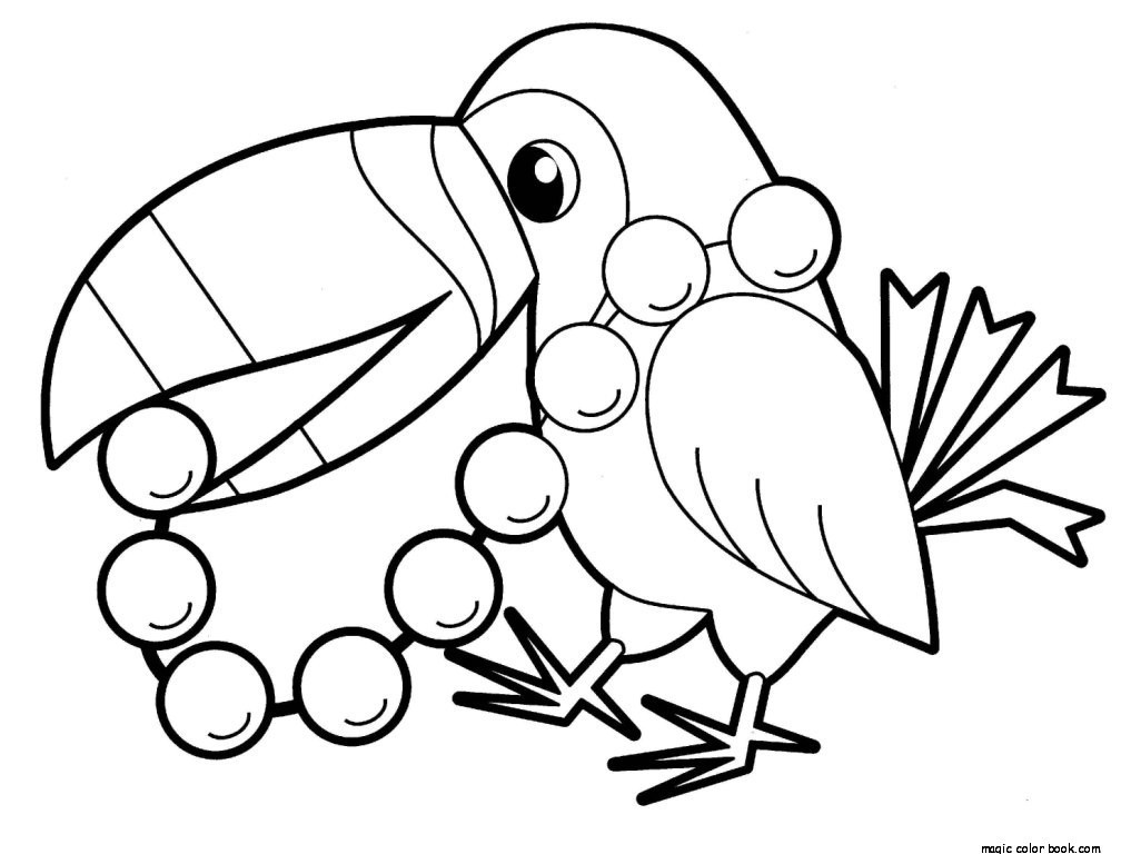1008x768 Parrot Bird Coloring Pages Online Free