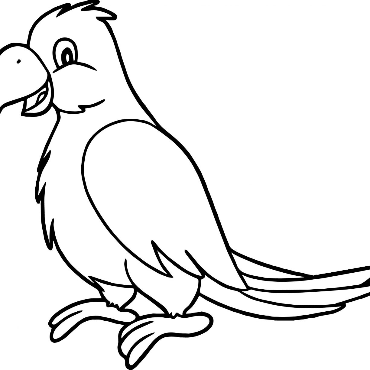 1224x1224 Parrot Coloring Page Pages Online Free Printable Parrots Animals