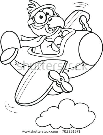 357x470 Parrot Picture To Color Coloring Page Outline Of Cartoon Bird