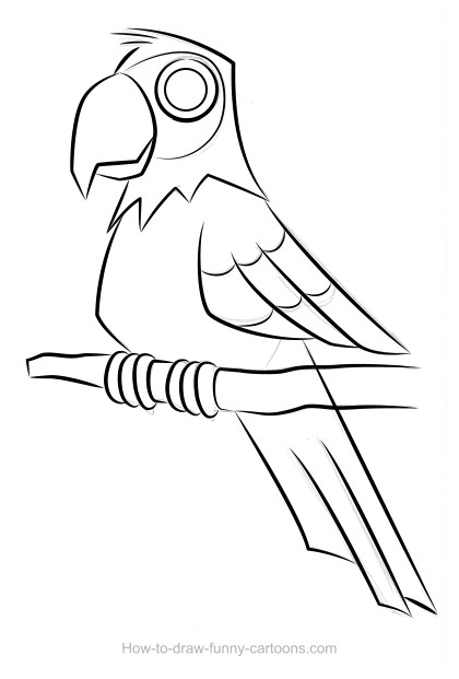 420x621 Astounding Parrot Outline Drawing Sketching Vector Printable