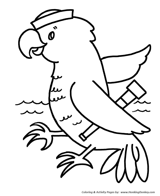 670x820 Simple Shapes Coloring Pages Free Printable Simple Shapes Parrot
