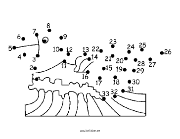 364x281 Printable Parrot Fish Dot To Dot Puzzle