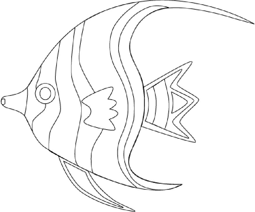 875x728 Tropical Fish Coloring Pages
