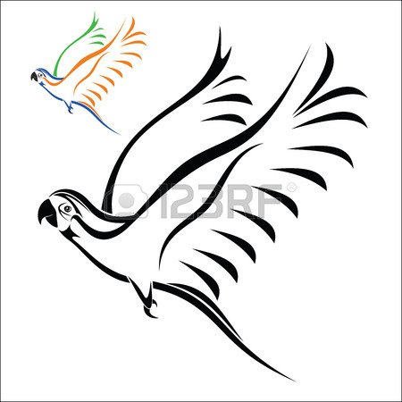 450x450 Flying Parrot Royalty Free Cliparts, Vectors, And Stock