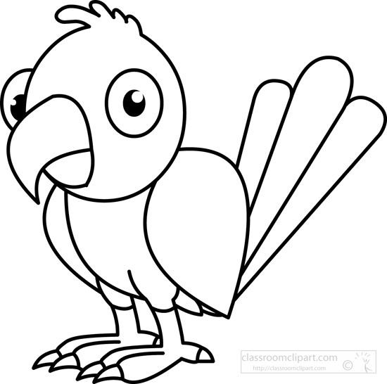 550x546 Parrot Clipart Black And White Letters Example