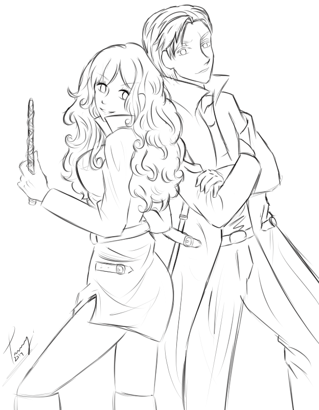 624x800 Dxh Partners In Crime [Sketch] By Hazeldragon66