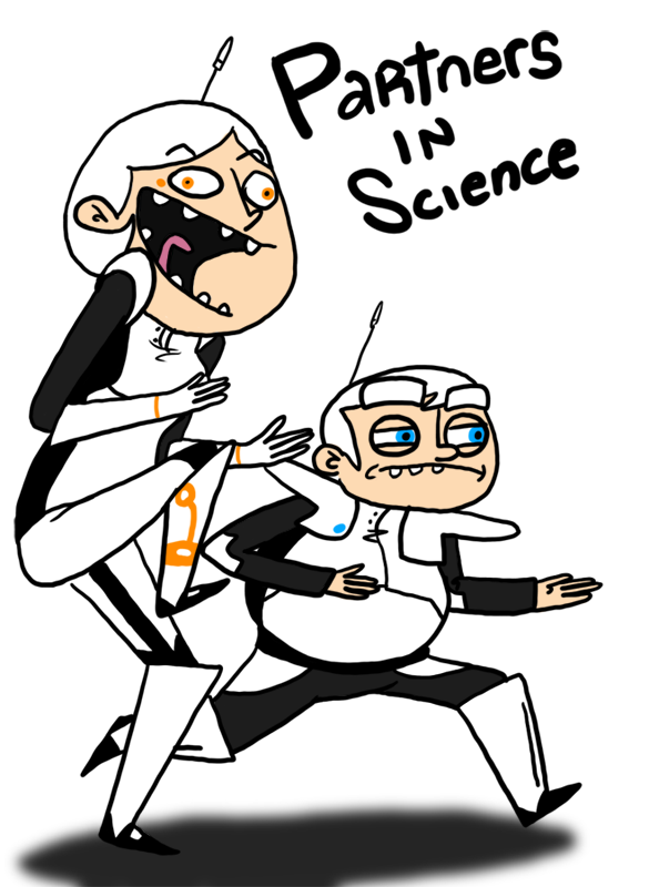 585x800 Partners In Science By Wolf Shadow77