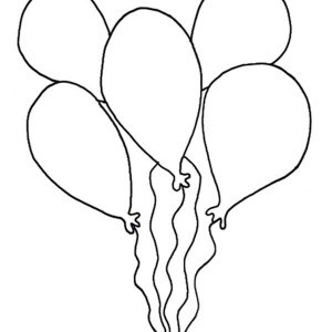 300x300 Happy Birthday Balloon Coloring Page Coloring Sky