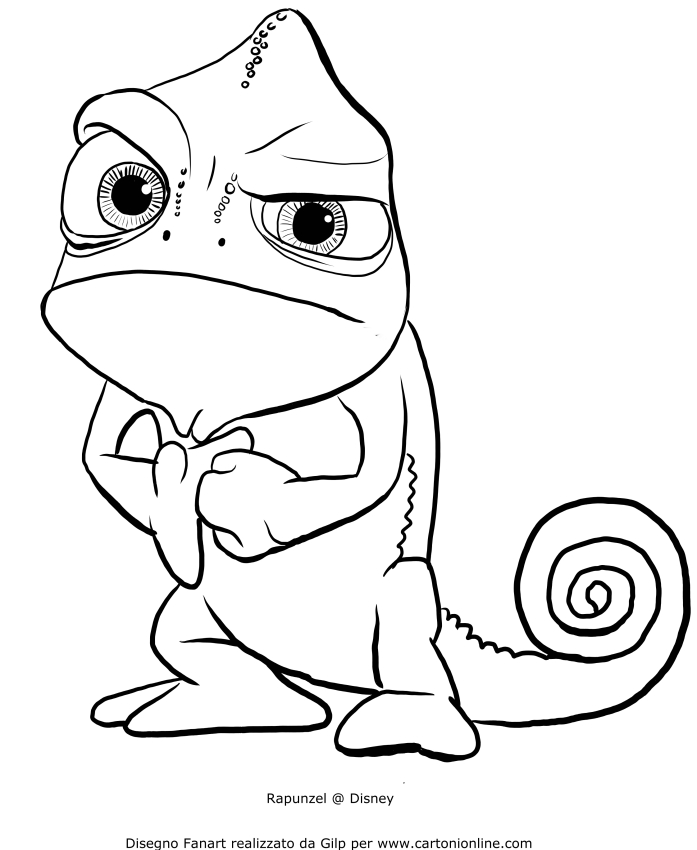 697x850 Pascal The Chameleon Of Rapunzel Coloring Pages