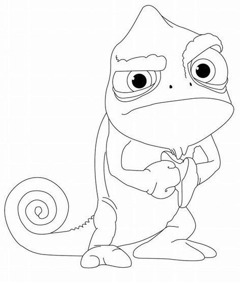 471x554 Chameleon Pascal From Tangled Coloring Page