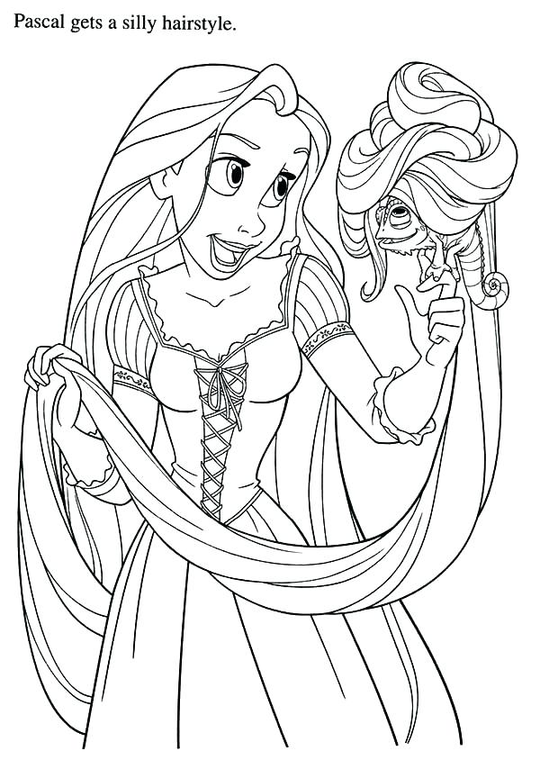 600x844 Entertaining Coloring Pages Rapunzel Image Download Tangled Pascal