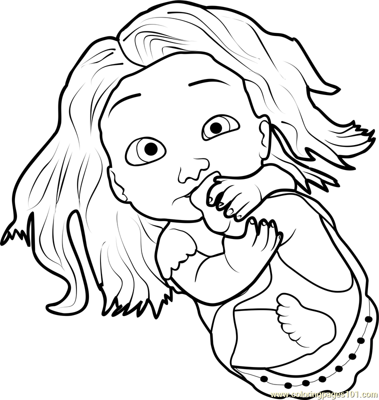 758x800 Tangled Coloring Pages