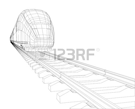 450x365 Train Outline Vector Royalty Free Cliparts, Vectors, And Stock