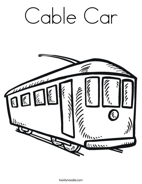 468x605 Cable Car Coloring Page