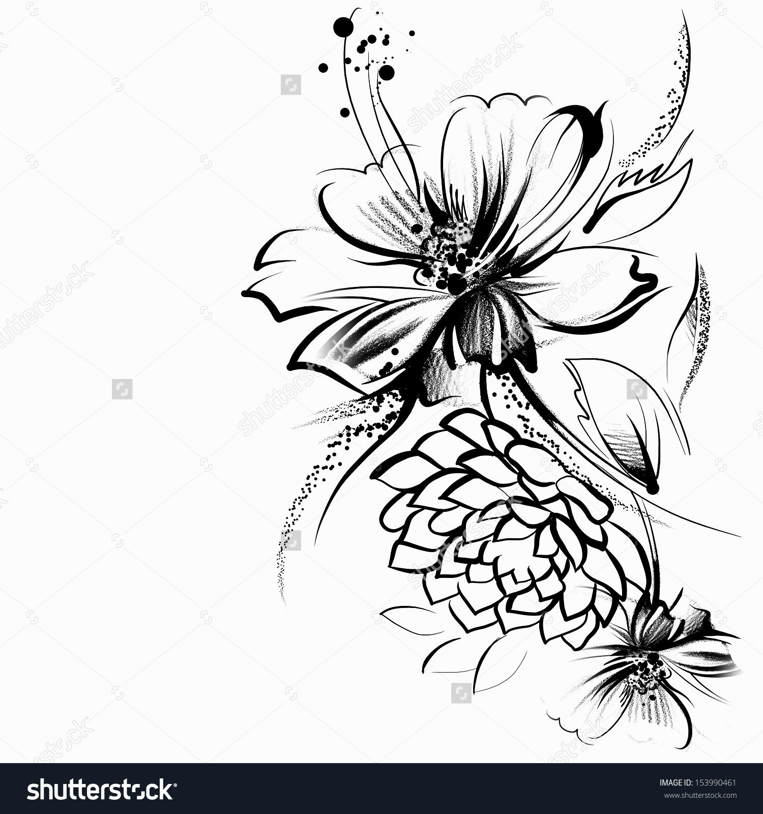 1500x1600 Drawings Of Flowers Flower Charms