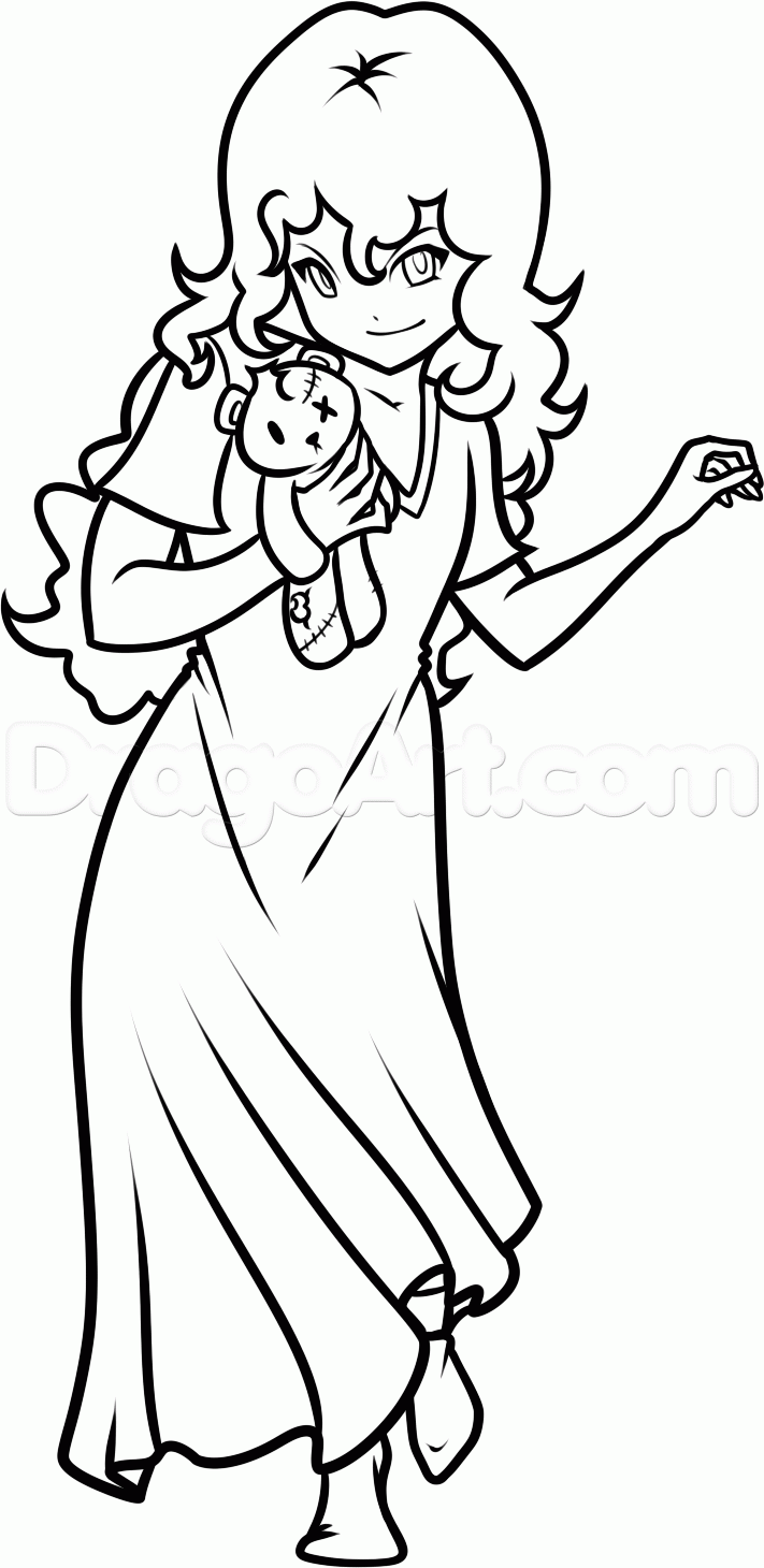 711x1460 How To Draw Sally From Creepy Pasta Step 17 How To Draw