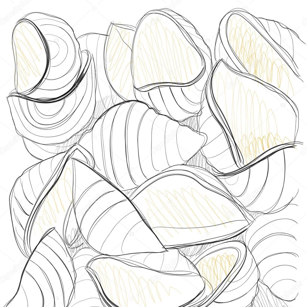 1024x1024 Color Drawing Pasta Stock Vector Elenalarvatus