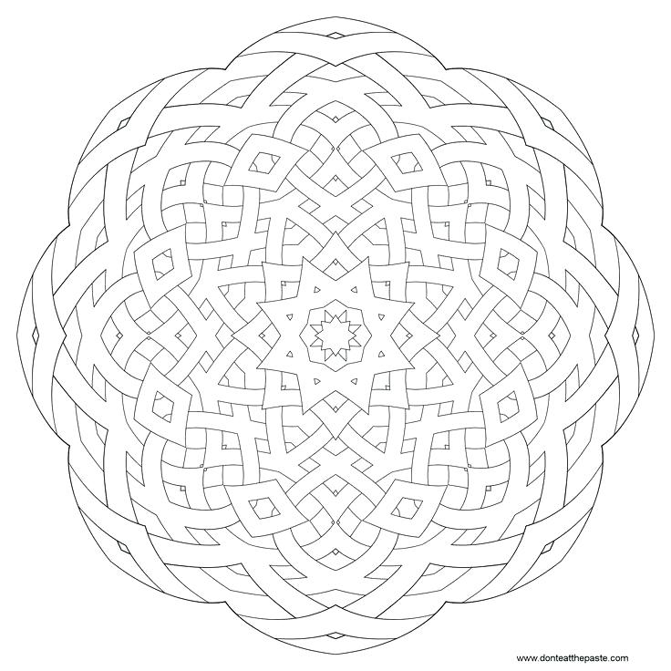 736x736 Mandala To Color Eat The Paste Patterned Mandalas To Color Mandala